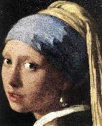 VERMEER VAN DELFT, Jan Girl with a Pearl Earring (detail) set oil